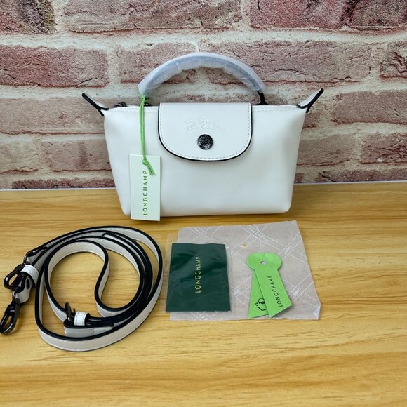 NEW Longchamp LE PLIAGE XTRA XS POUCH IN WHITE - Picture 2 of 9